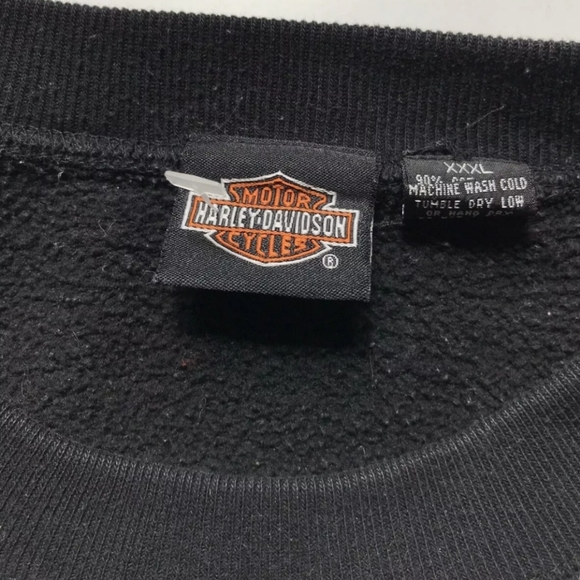 Vintage Harley Davidson Pullover Sweater Sweatshirt 3XL XXXL Motorcycle Shirt - Picture 3 of 5